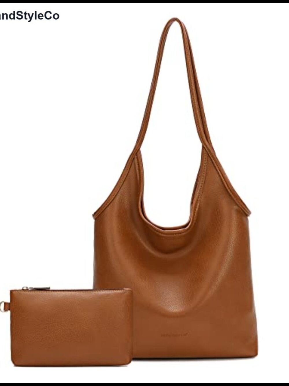 Slouchy Hobo Bag Soft Vegan Leather Shoulder Purse Top Handle Handbag